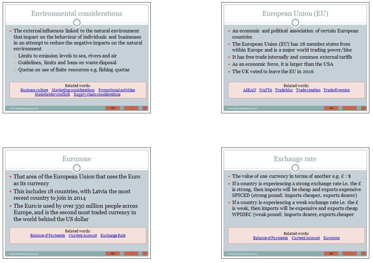 Edexcel GCE Economics B Theme 3 Interactive Glossary